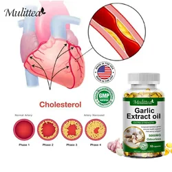 Mulittea Tasteless Garlic Oil Extract 120pcs Capsules Helps Enhance immunity Cellular Detox for Men and Women