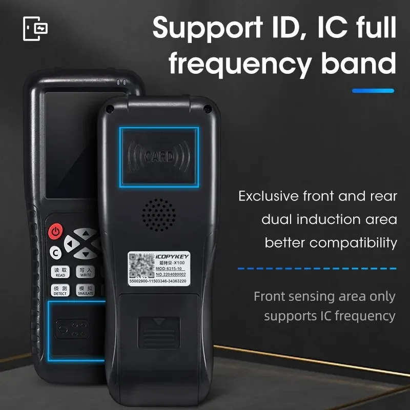 Leitor e Duplicador RFID 5YOA IX100, Novo Rfid Icopy, Programador de Descriptografia Avançada, Copiadora, Gravador, 13.56MHz, 125kHz