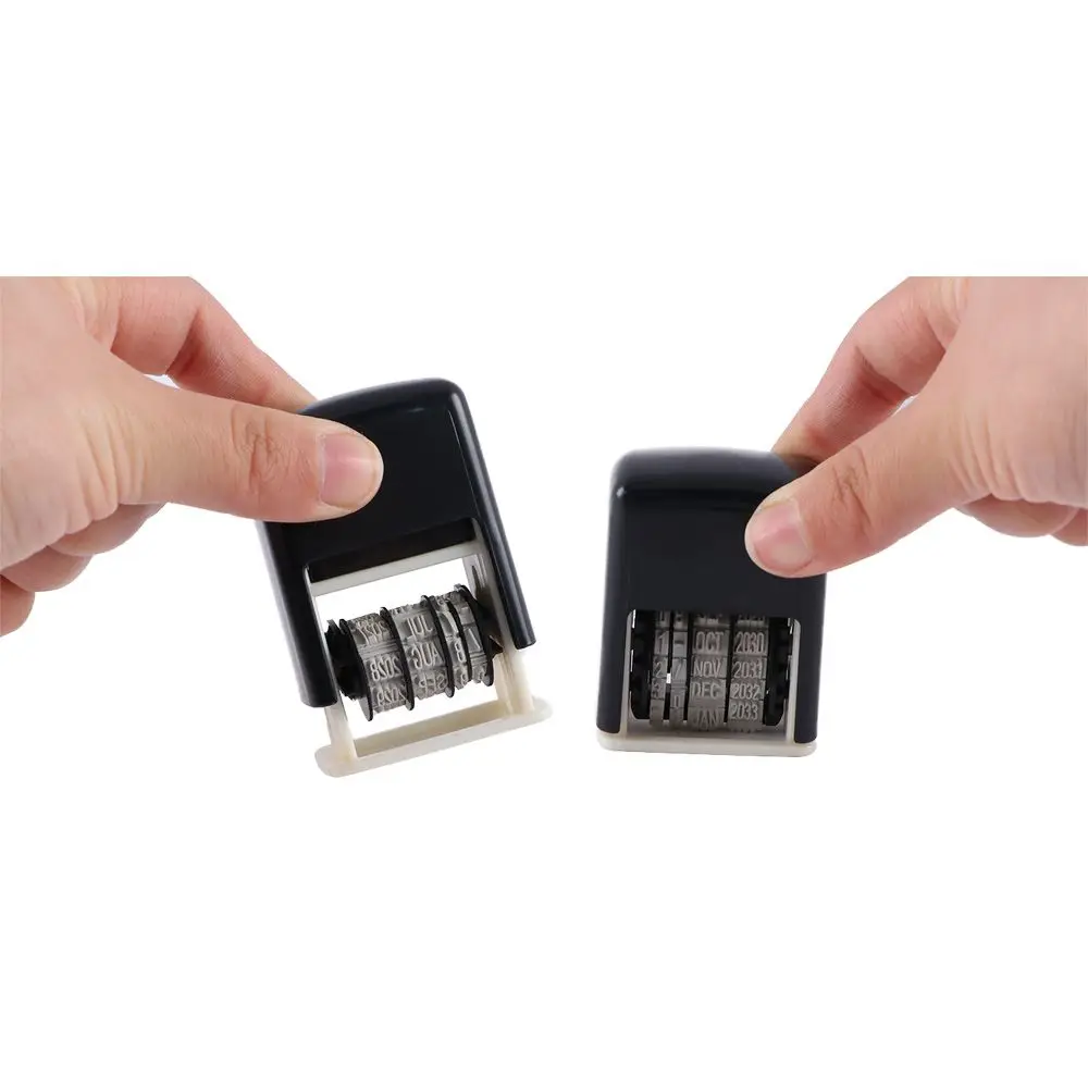 Mini English Account Roller Stamping Emboss Supplies Seal Scrapbooking Date Stamps Mud Set Office Supplies Date Seal