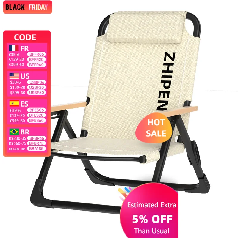 

Lounge Chair Lunch Break Home Leisure Lazy Chair Balcony Backrest Portable Beach Fishing Stool Foldable Chair