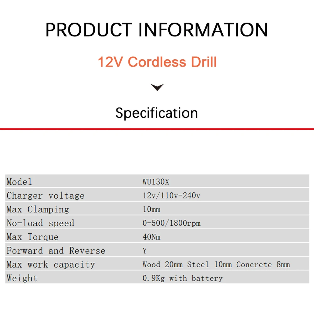 Xiaomi Worx Cordless Impact Screwdriver Drill Only Bare Tool WU132 WU131X WU130X Brushless Adjust Torque Electric Screwdriver