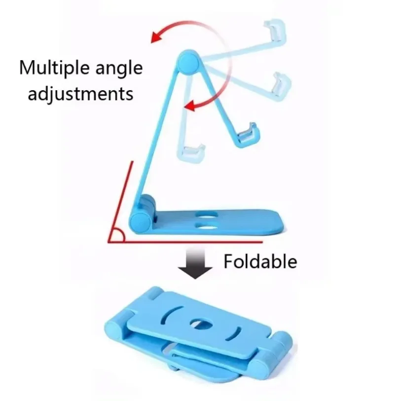 Multi-angle Adjustable Foldable Mobile Phone Holder Desktop Lazy Bracket Dock Compatible with iPhone 16 15 14 13 12 Pro Max Xs image 5