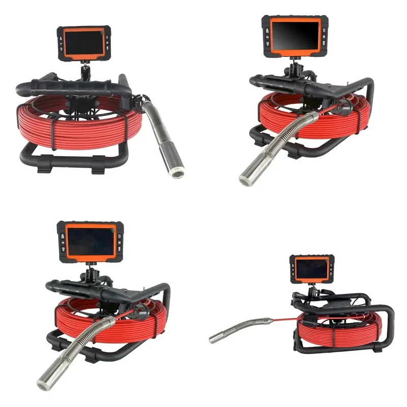Qy6566 Sewer for Drainage and Sewage Inspection 30M Cable 13.3 Inch HD Pipe Inspection 512 Hz Self-Leveling