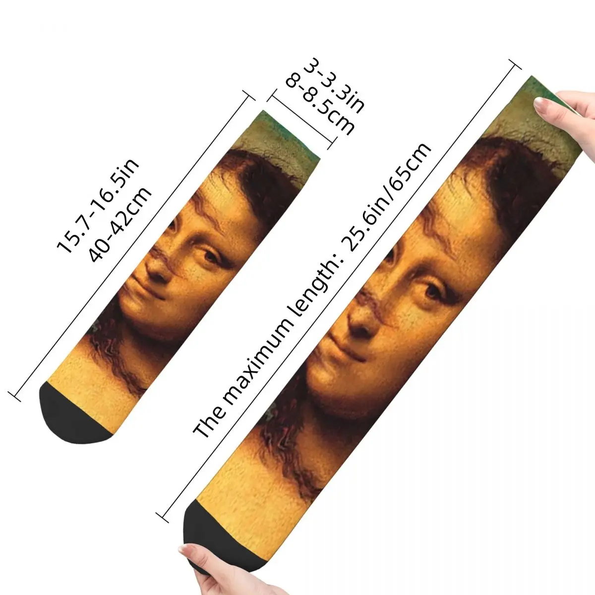 Calcetines divertidos de Mona Lisa para adultos, Unisex, para hombre y mujer