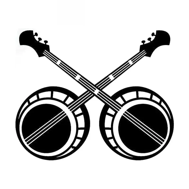 

Car Stickers Banjo Bluegrass PVC Decals Car Accessories Stickers Decoration Waterproof Sunscreen Black/white,17cm*14cm