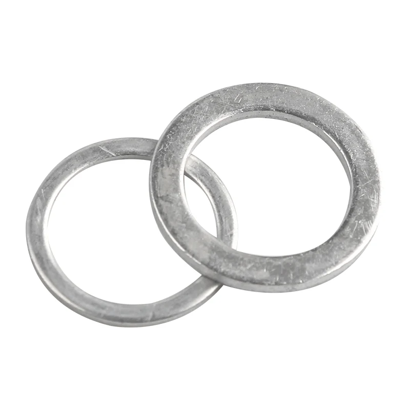 50/100PCS M4-M26 Aluminum Washer Gasket Nut and Bolt Set Flat Ring Seal M8/M10/M12/M14 For Oil Drain Plug Gasket Sump Plug