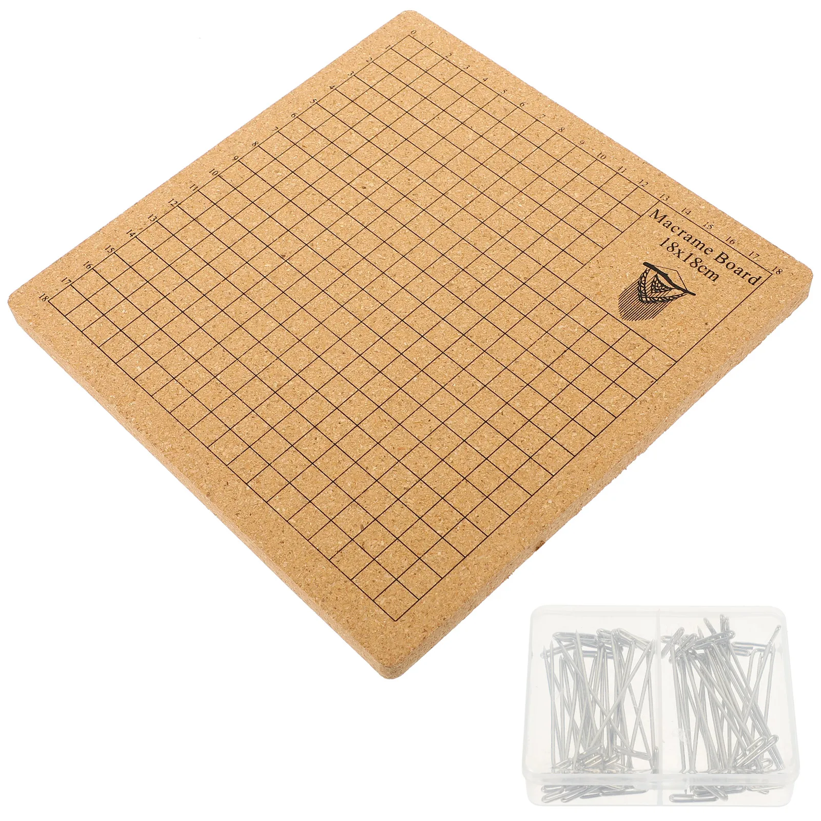 

Bracelet Cork Board DIY Kit Corkboard Macrame and Pin Stainless Steel Braided Peg