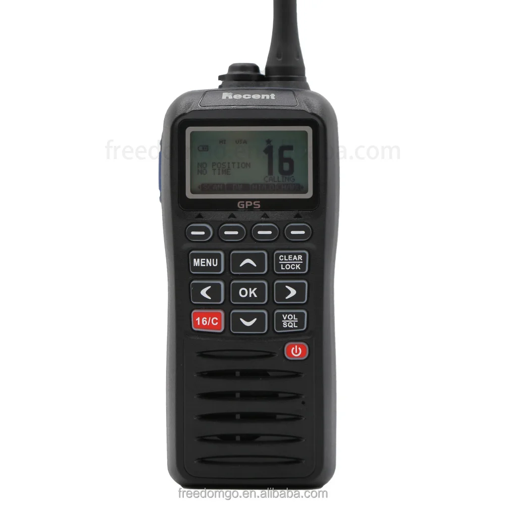 RECENT RS-38M VHF Radio marina portatile Ricaricabile GPS integrato DSC IPX7 Ricetrasmettitore marino impermeabile