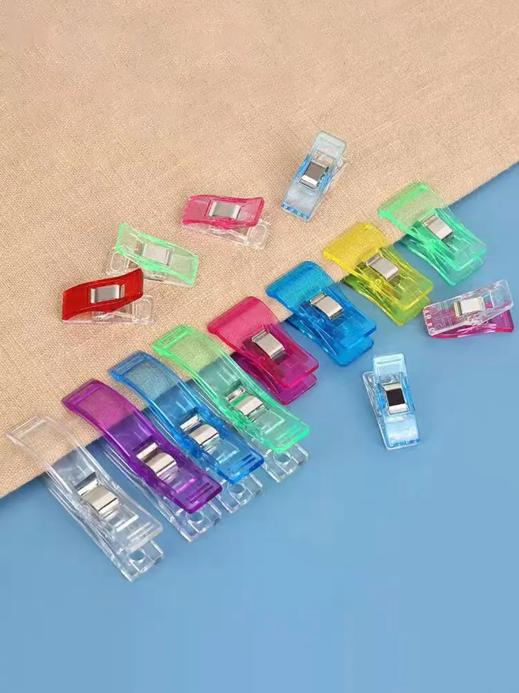 

120PC Sewing Clips Colorful Clips Multipurpose Plastic Craft Crocheting Knitting Safety Clothing Clips Color Binding Clips Paper