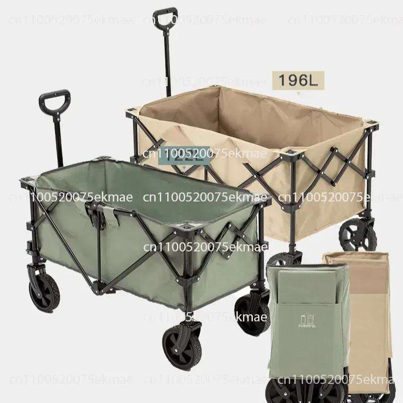 Camping Stall Truck Wheel Collection Model Camper Camp Trailer Folding Picnic Truck Hand Pull Truck