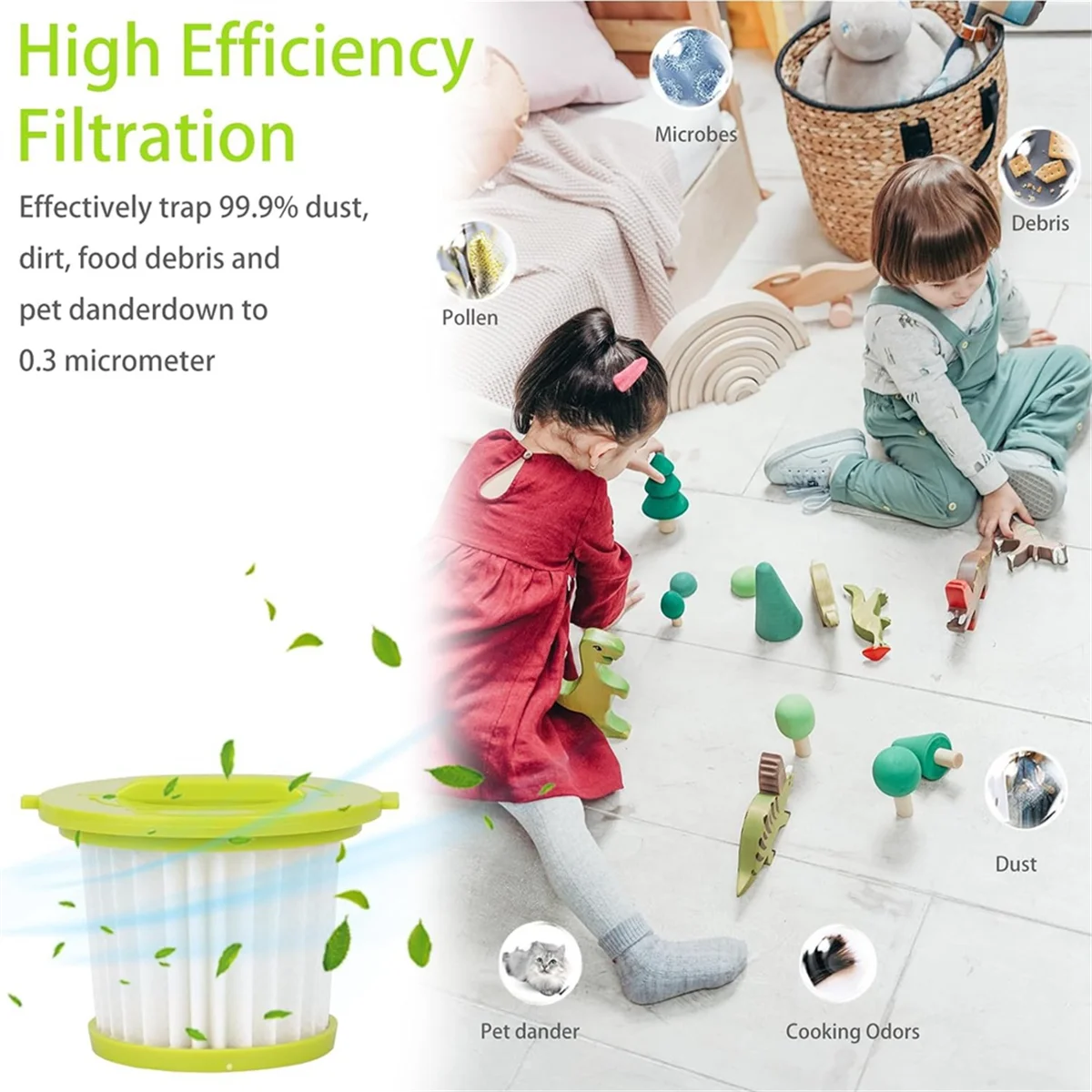 A17G 5pcs Replacement Washable Filter for Ryobi 18V ONE+ PERFORMANCE HAND VACUUM PCL704K, PCL705K,PCL705B,PCL700