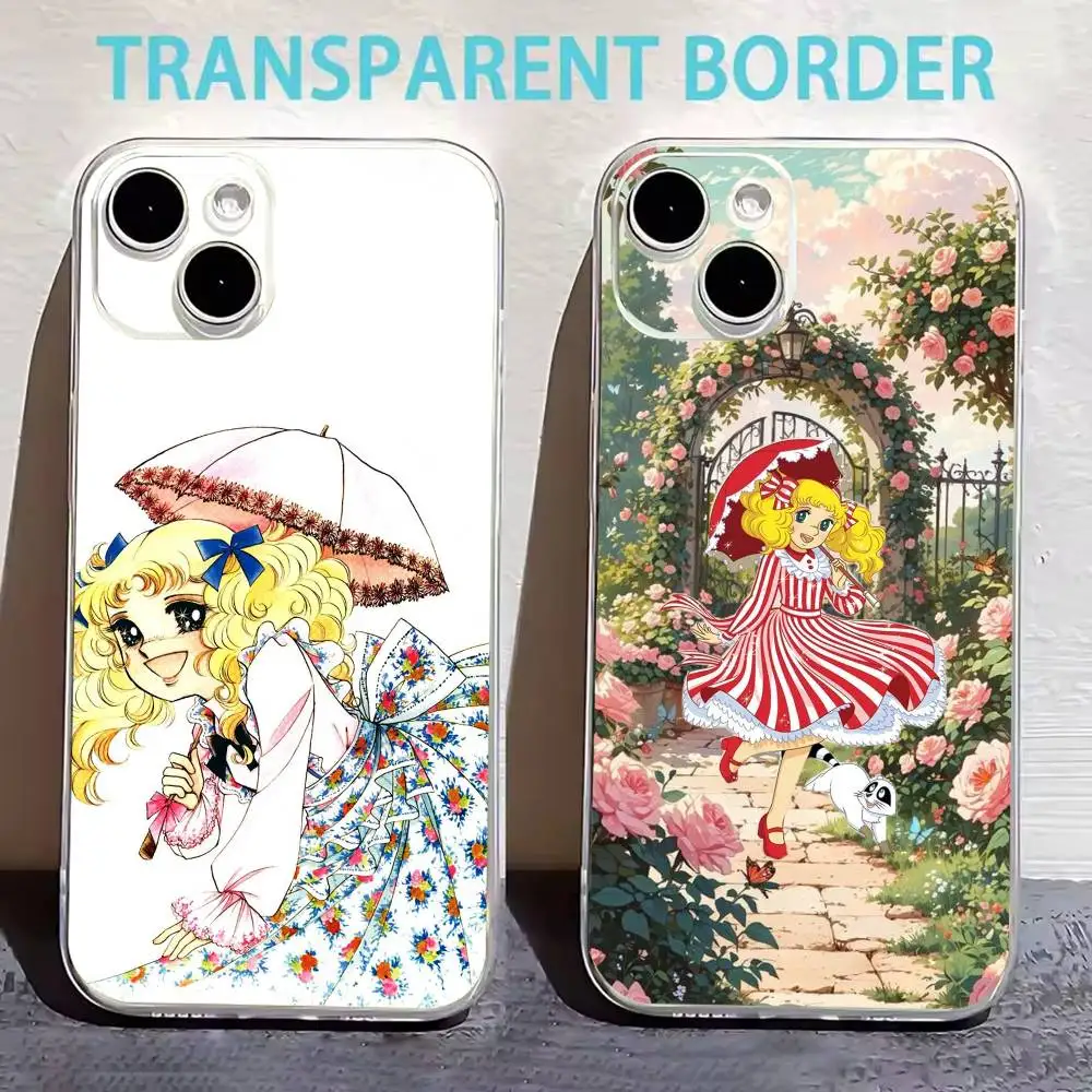 

Anime Candy Candy Phone Case For iPhone17,16,15,14,13,12,11 Plus,Pro Max Soft Transparent Cover