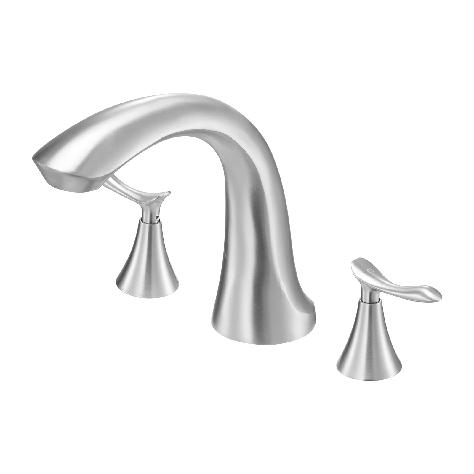 

SucceBuy Roman Tub Faucet Bath Tubs Faucets Set with 2 Handles Deck Mount Bath Tub Faucets Set for Pet Washing Adult Bathing