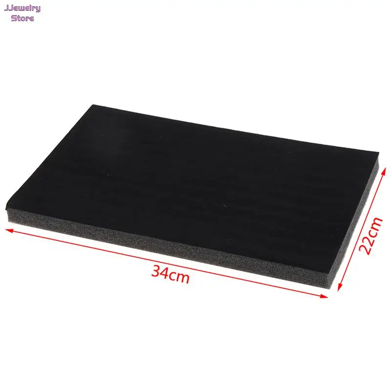 1Pc DIY Jewelry Foam Tray, DIY Inserts, Liners, Gray, Black Velvet, Rings, Bracelet, Watch, Showed Case, Earrings Hole Tray