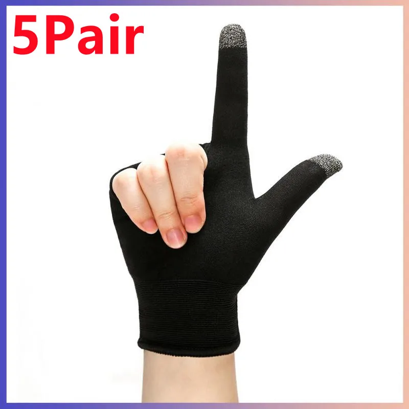 1-5pairs Finger Sleeves For Gaming Thumb Finger Sleeves For Game Pubg Mobile Anti Slip Finger Gloves Phone Games Accessories