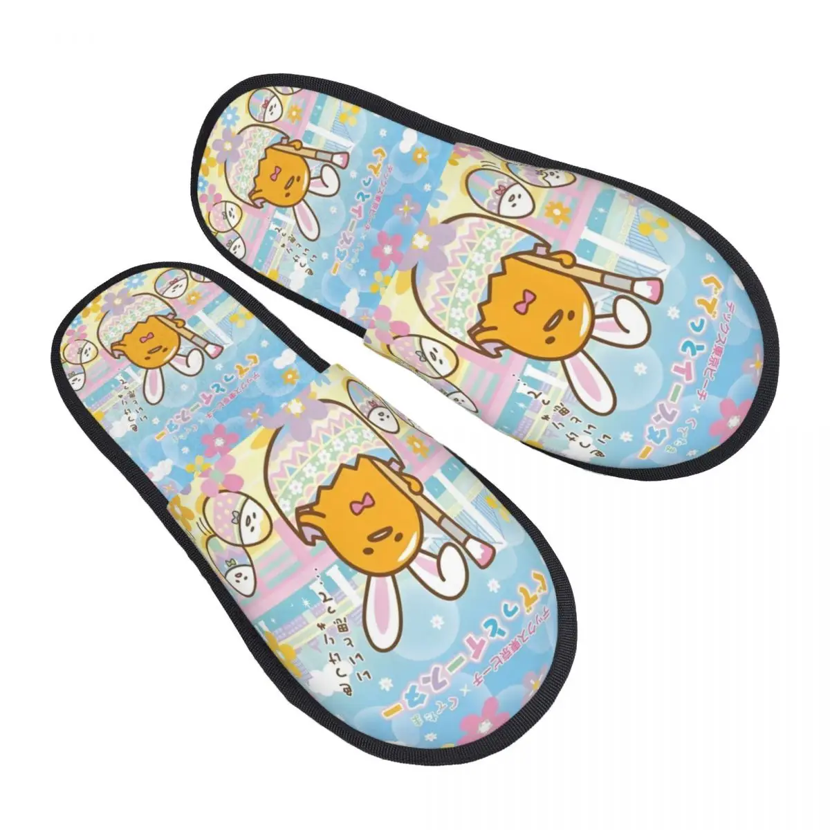 

Пользовательские аниме Gudetama мультфильм мягкие домашние тапочки из пены с эффектом памяти женские удобные теплые нескользящие тапочки