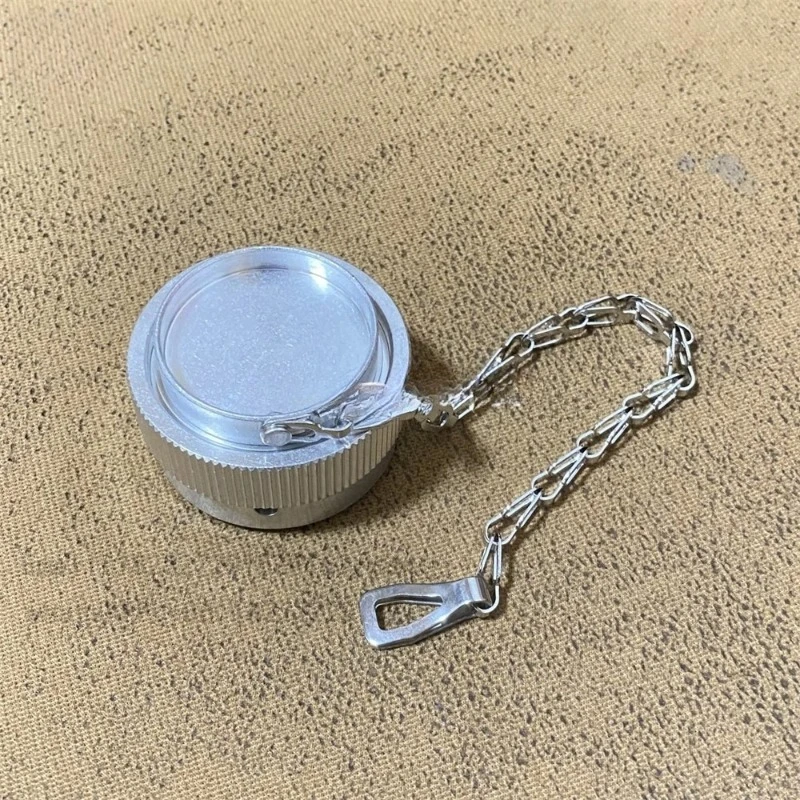HDC36-24 Dust Cap, Metal Protective Cover for HD30 Size 24 Receptacle, with Mounting Chain