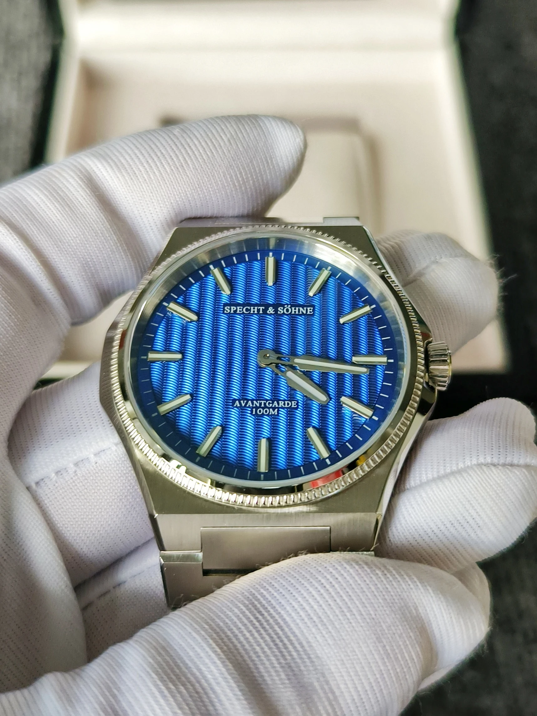 موضة 2025 Specht & Söhne 39.8 مللي متر كوارتز ساعات المعصم الياقوت كريستال موضة ساعة رياضية 50 متر مقاوم للماء ساعة غير القابل للصدأ للرجال #2