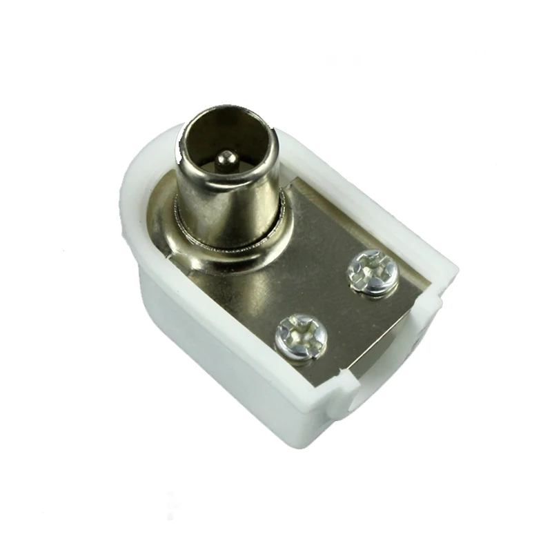 Lot 10pcs Plastic 90 Degree Angle Plug AL Male 75ohm Coaxial Cable Adapter TV Satellite Antenna Factory Wholesale