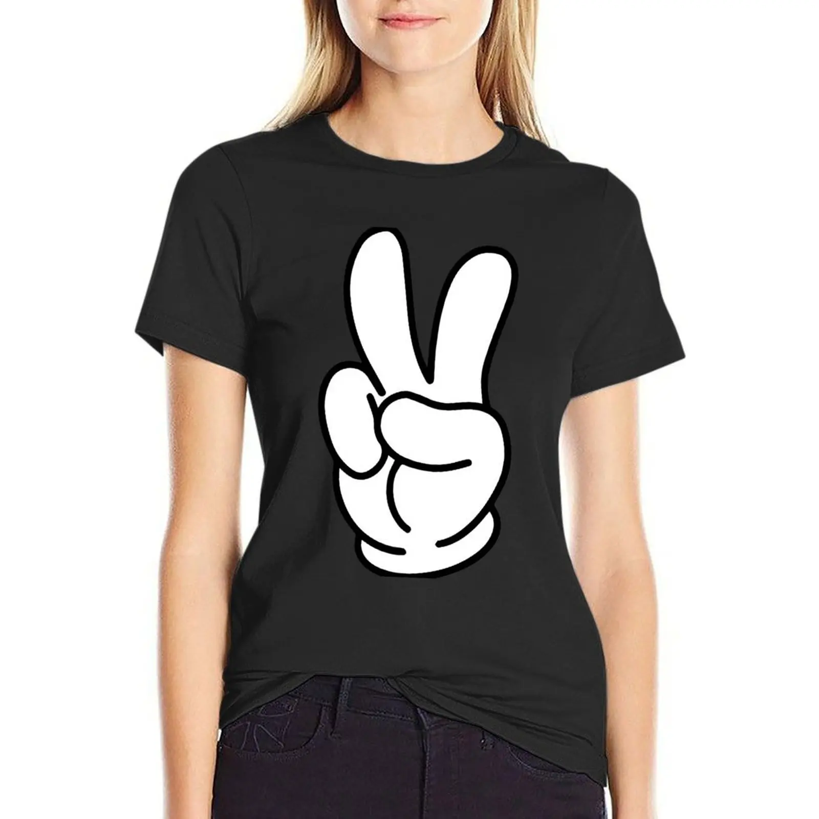 

Peace Out T-Shirt animal print shirt for girls quick-drying Short sleeve tee t shirt Women