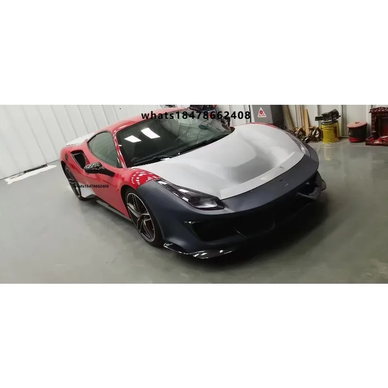 For 488 GTB Fully Modified Pista Style Body Kit PP+Dry Carbon Fiber Body Kit