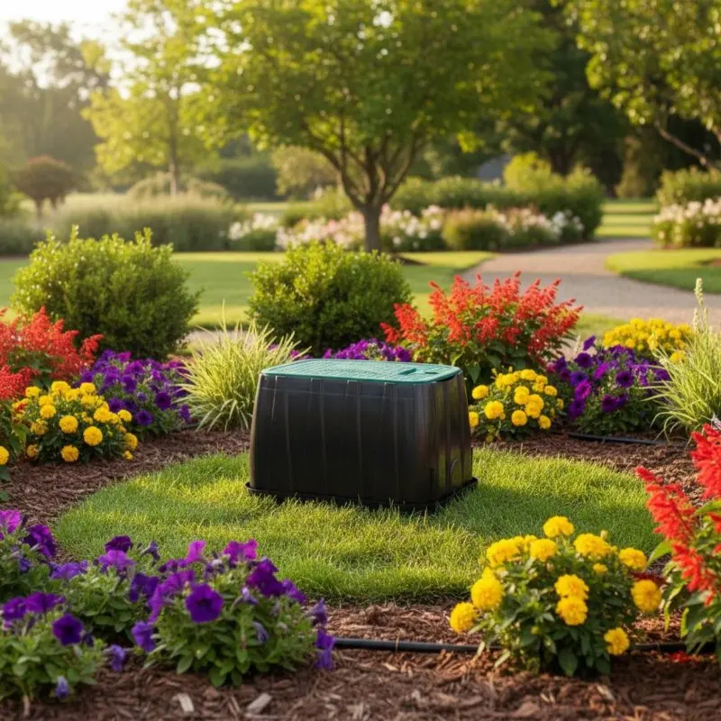 

Underground Irrigation Control Box Weather-Resistant Irrigation Control Box Lid Underground Sprinkler Cover Tight Closure