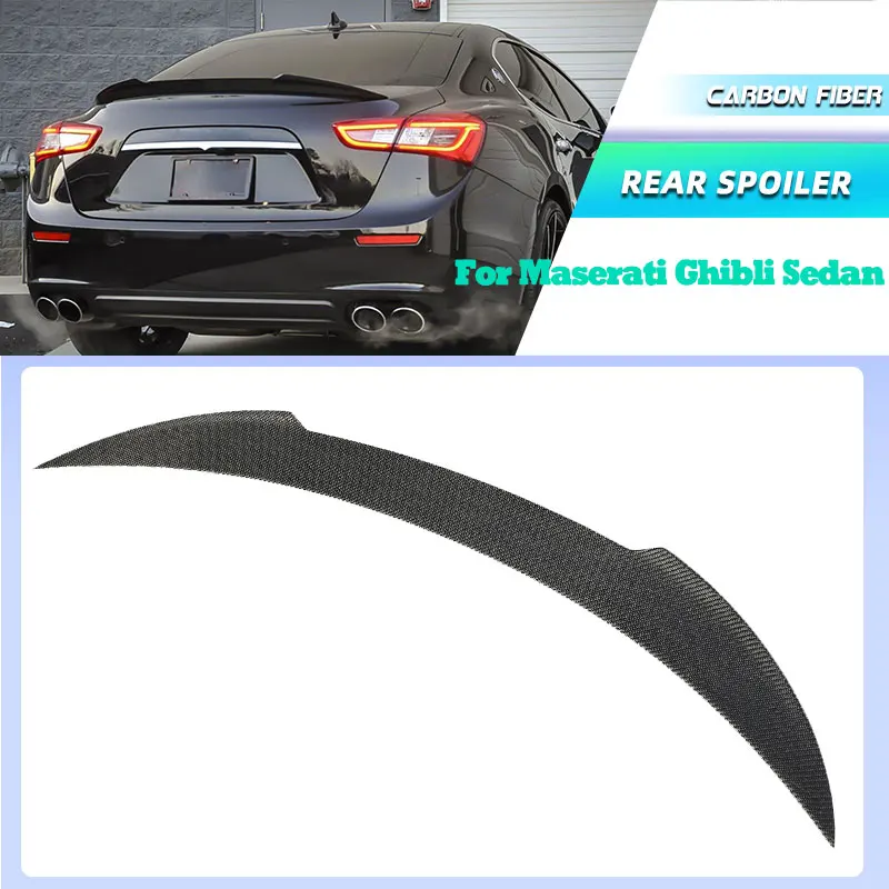 

Car Rear Trunk Spoiler Wings for Maserati Ghibli Sedan 4-Door 2014-2023 Carbon Fiber Racing Rear Spoiler Boot Wing Lip Body Kit
