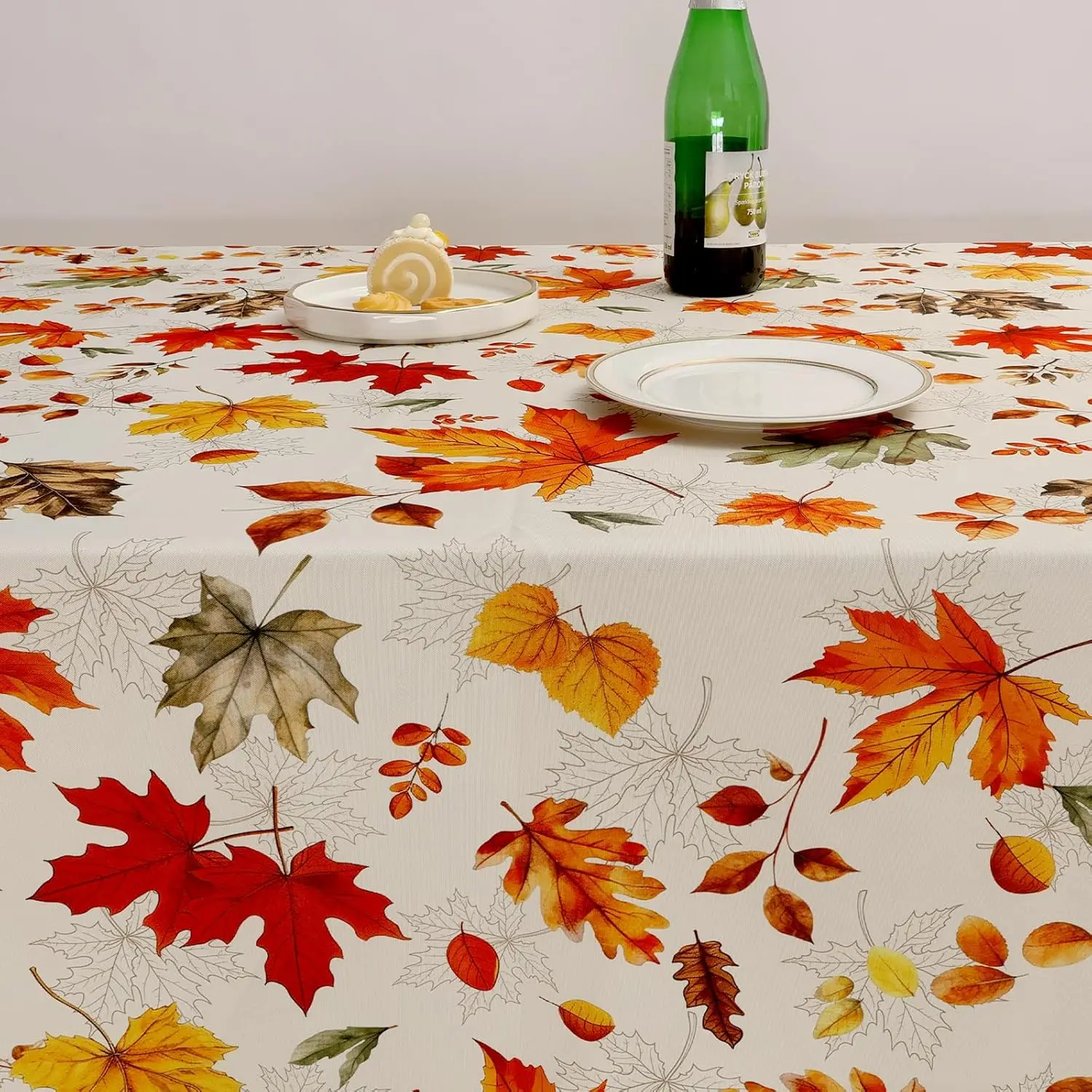 Fall Thanksgiving Maple Leaf Rectangle Tablecloth Table Decor Autumn Waterproof Tablecover Wedding Party Thanksgiving Decoration