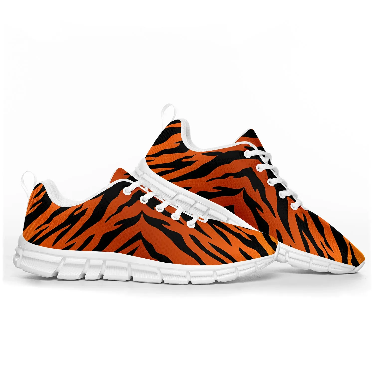 Tiger Stripe 3D Print Sneakers para homens e mulheres, crianças adolescentes, calçados esportivos infantis, maré impressa, casual, qualidade personalizada, casal