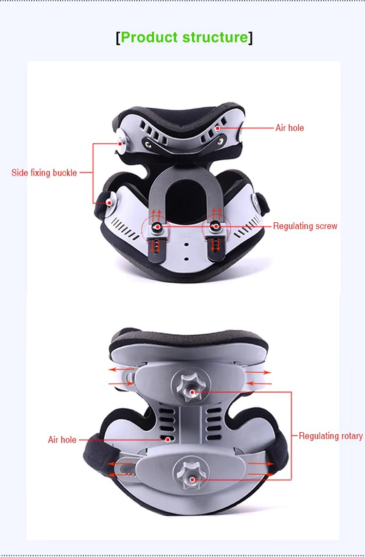 Novo design ajustável pescoço cinta trator suporte tração dispositivo ortopédico colar cervical