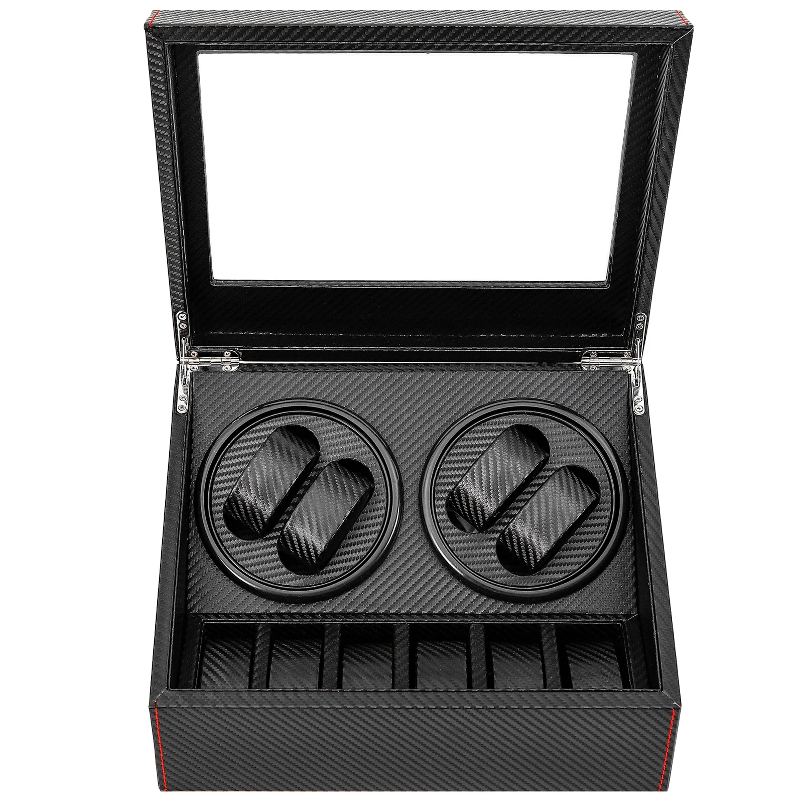 4 + 6 Horlogewinder Stille Automatische Horlogewinder PU Leder Luxe Horlogewinder Box Watch Winder 2 Modi Cadeau voor Kerstmis