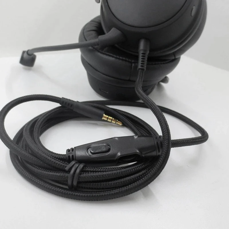 For - Cloud Alpha/- Cloud Core Flight Headphone Cable with Volume Control Sound Control Headphone Cable