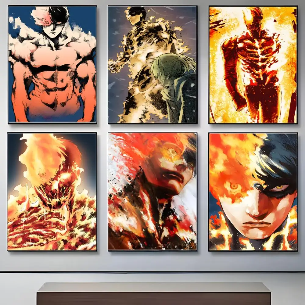 Fantasy Anime F-FIRE P-PUNCH Poster Crease Free Waterproof Durable All Space Wall Decor