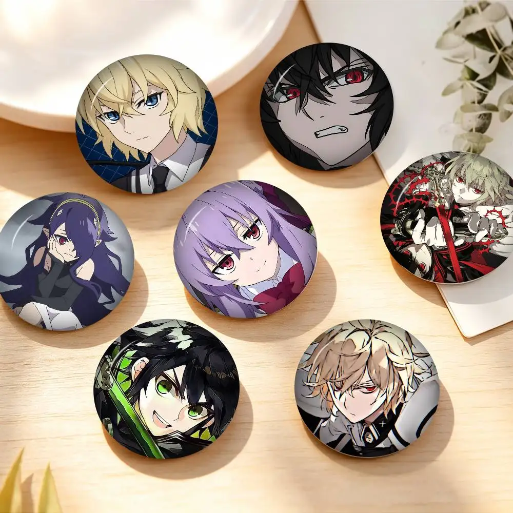 Anime Seraph of The End Badges Button Pin Bright Printed Icon Gift For Friends Badge Collar Brooch Lapel Pin Metal