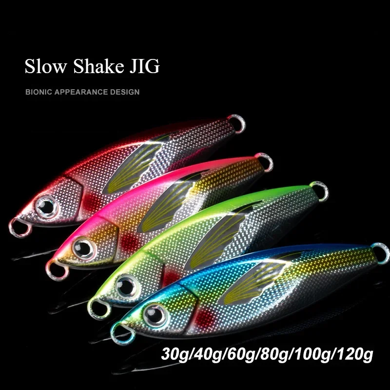 30g40g60g80g100g120g Jigging Fishing Lures Metal Jig Deep Sea Boat Fishing Bait Isca Artificial Pesca Whopper Plopper Japanese