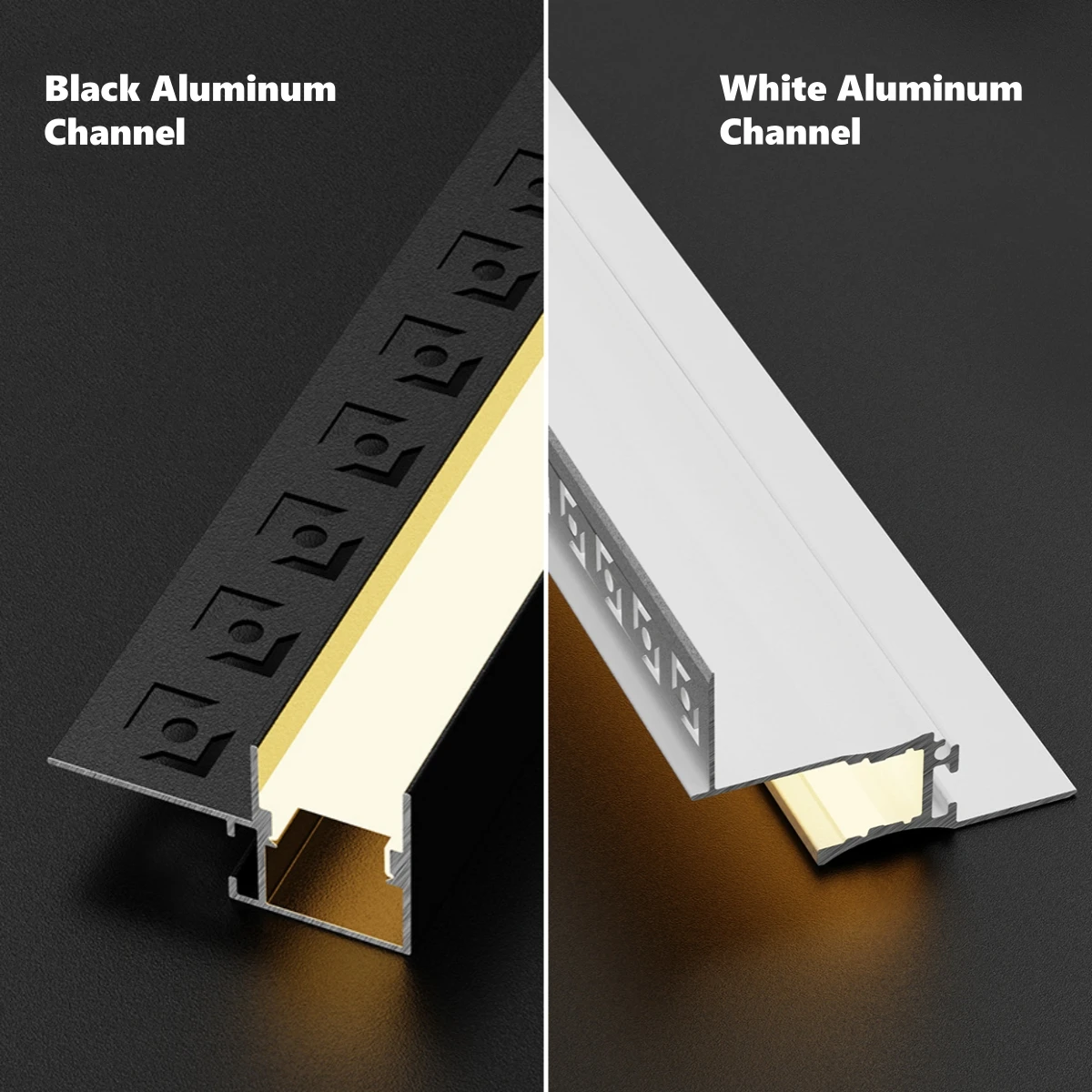 Narrow Ceiling LED Aluminum Profile Embedded Channel Strip Light Luminous Plaster Molding Hidden Backlight Linear Lighting
