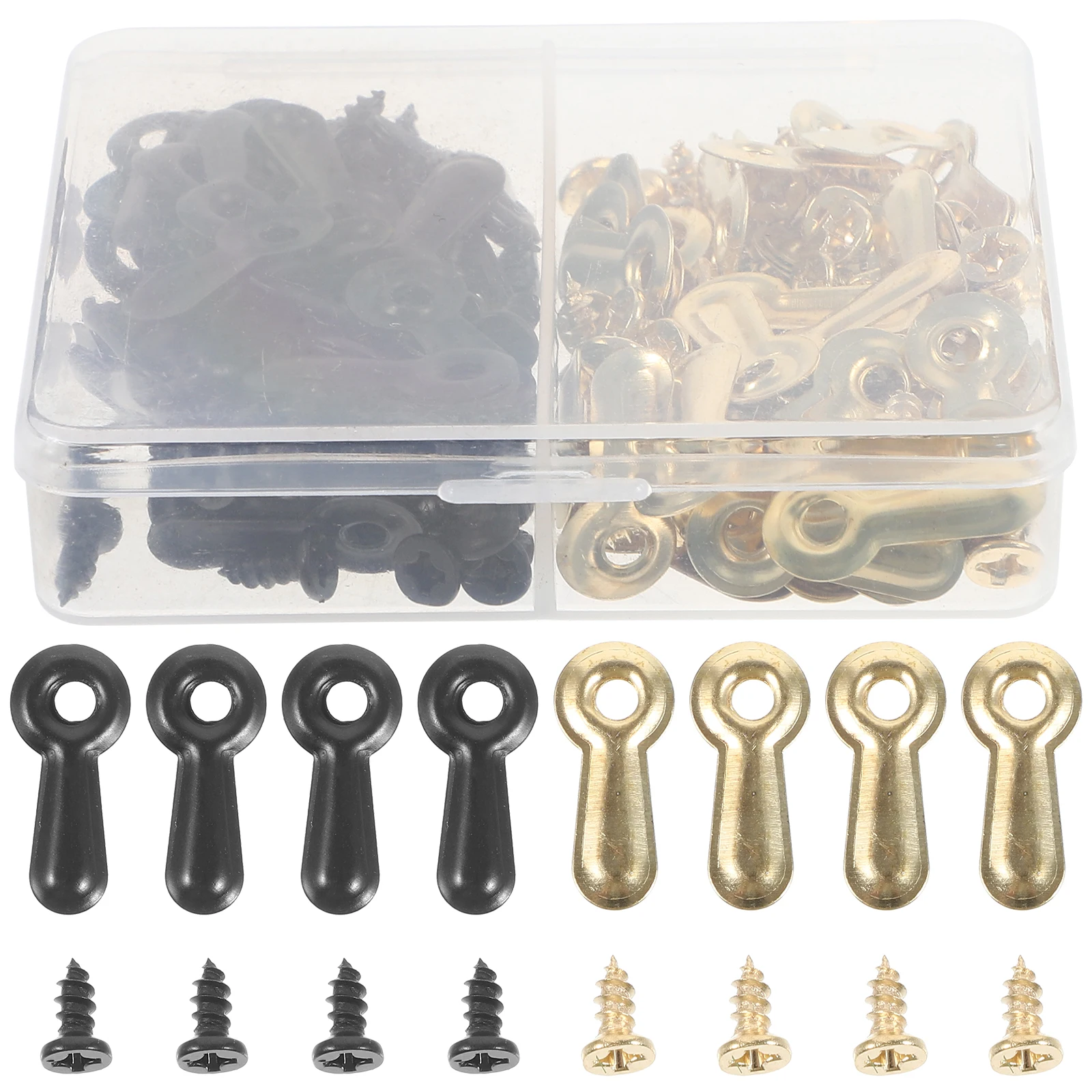 

120pcs Photo Frame Hardware Buckle Clips Framing Supplies DIY Fixing Sturdy Iron Turn Button Screw Easy Installation Removal