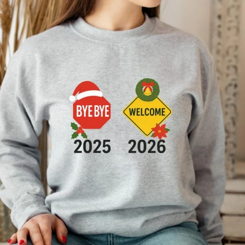 

Толстовка на Новый год 2026, толстовка с капюшоном для праздника, повседневная уличная мода, удобные осенне-зимние термотолстовки с капюшоном, топы