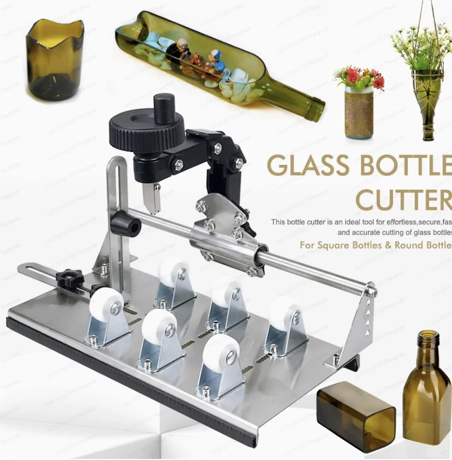 

Резак для стеклянных бутылок, инструмент для резки стекла «сделай сам», для квадратной круглой бутылки и бутылок, профессиональный держатель для бутылок для резки пива