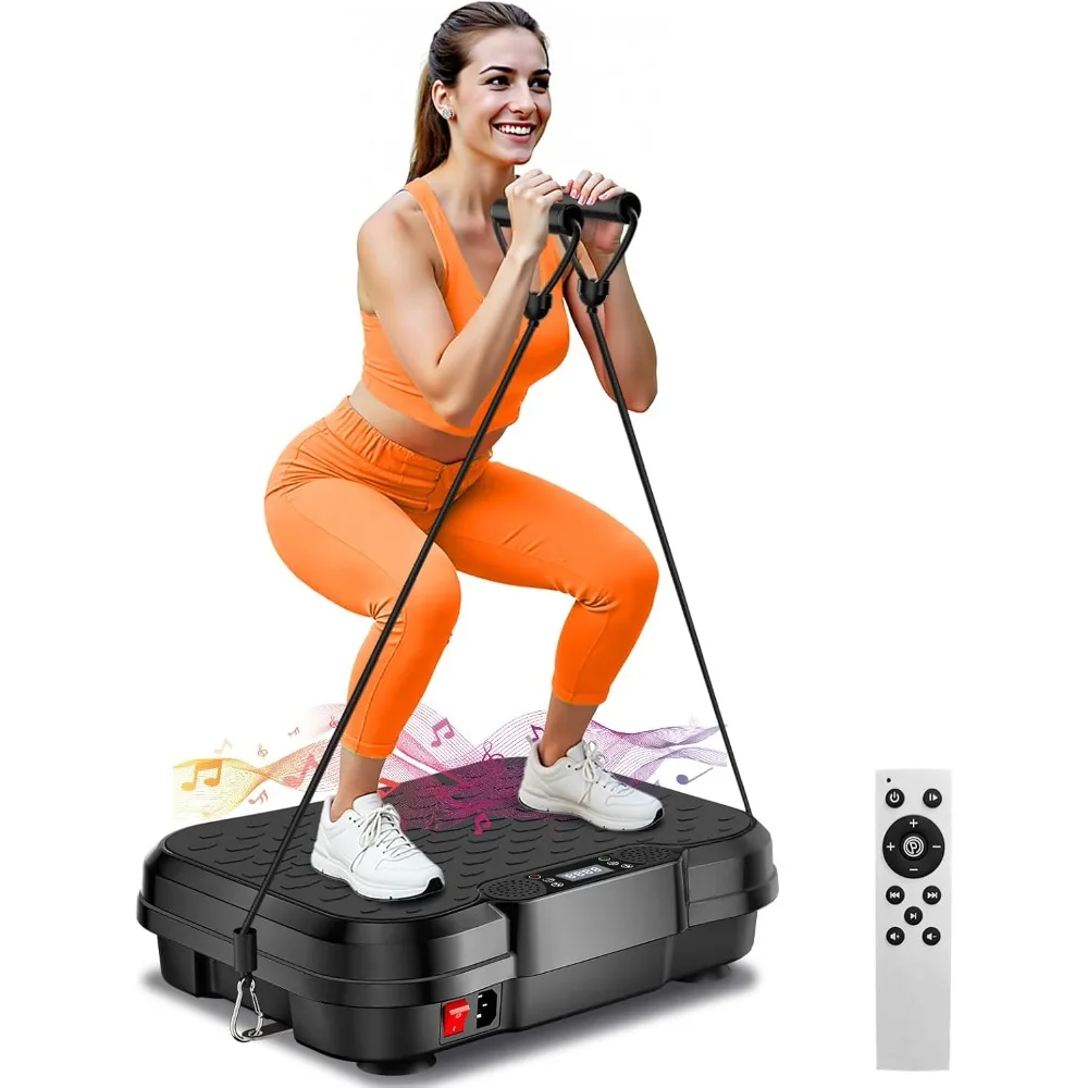 

Vibration Plate Exercise Machine for Weight Loss Lymphatic Drainage 250 Adjustable Speeds 450 Lbs Capacity