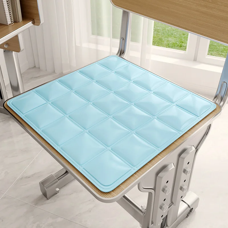 40*40cm Office School Home Square Portable Chair Cushion Stool Cushion Ice Cushion Ice Silk Cool Cushion Breathable Seat Cushion