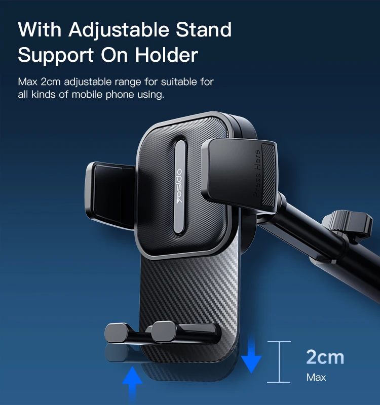 Car mobile phone holder, center console suction cup telescopic bracket, car navigation bracket