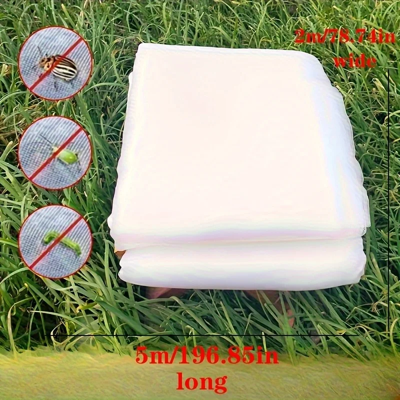 1pc Ultra fine HDPE 60 mesh insect net 6x9ft - transparent pest barrier for garden and greenhouse plant protection