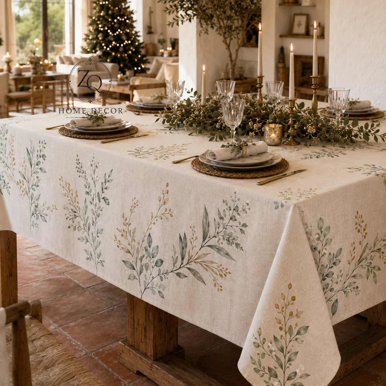Botanical Print Tablecloth Image 3