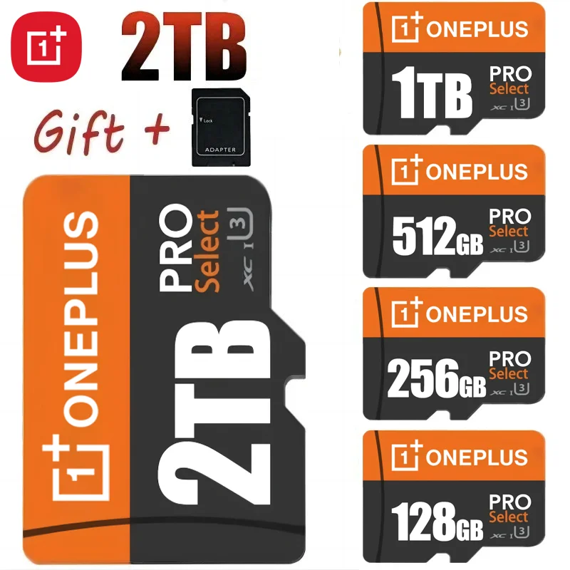 OnePlus Original High-speed Memory Card 2TB Large Capacity Flash Memory Card 4K High Definition Suitable for Car Drone Cameras