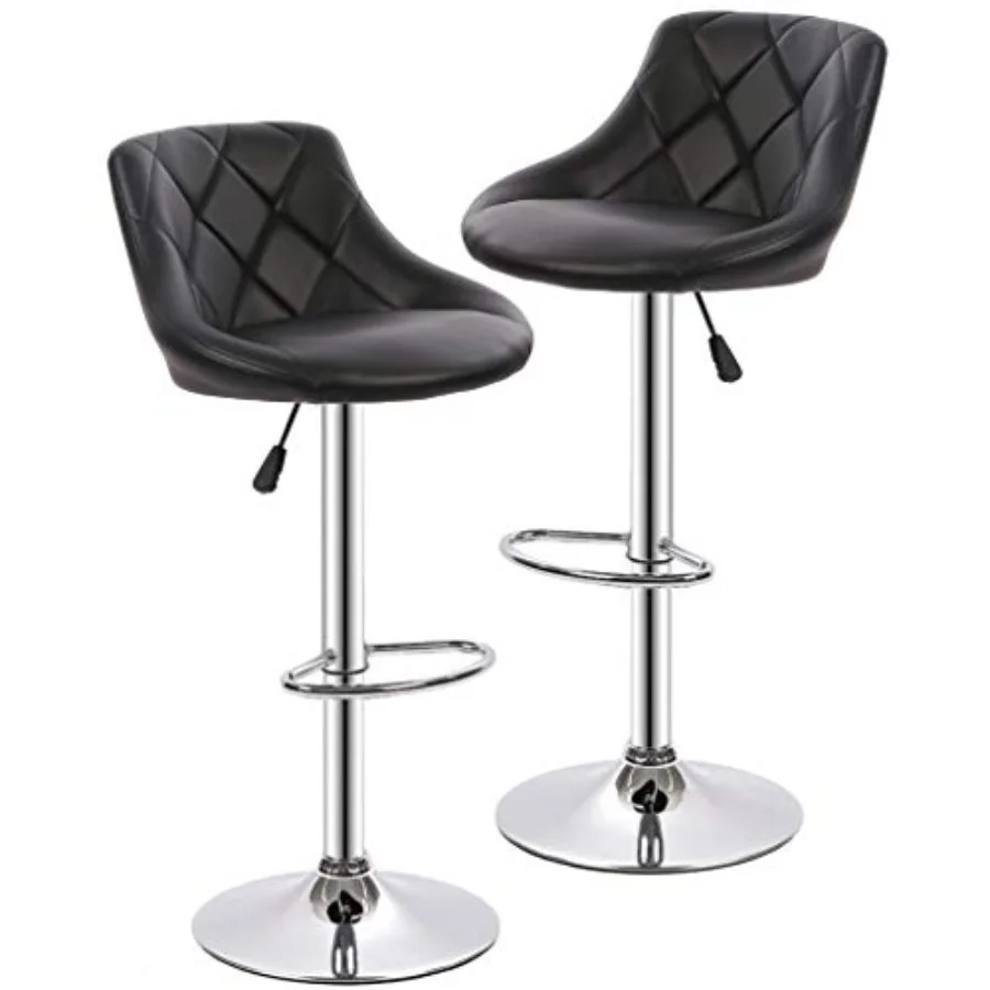 

Bar Stools Bar Stools Swivel Stool Height Adjustable Bar Chairs with Back PU Leather Swivel Bar Stool Set of 2 Kitchen Counter