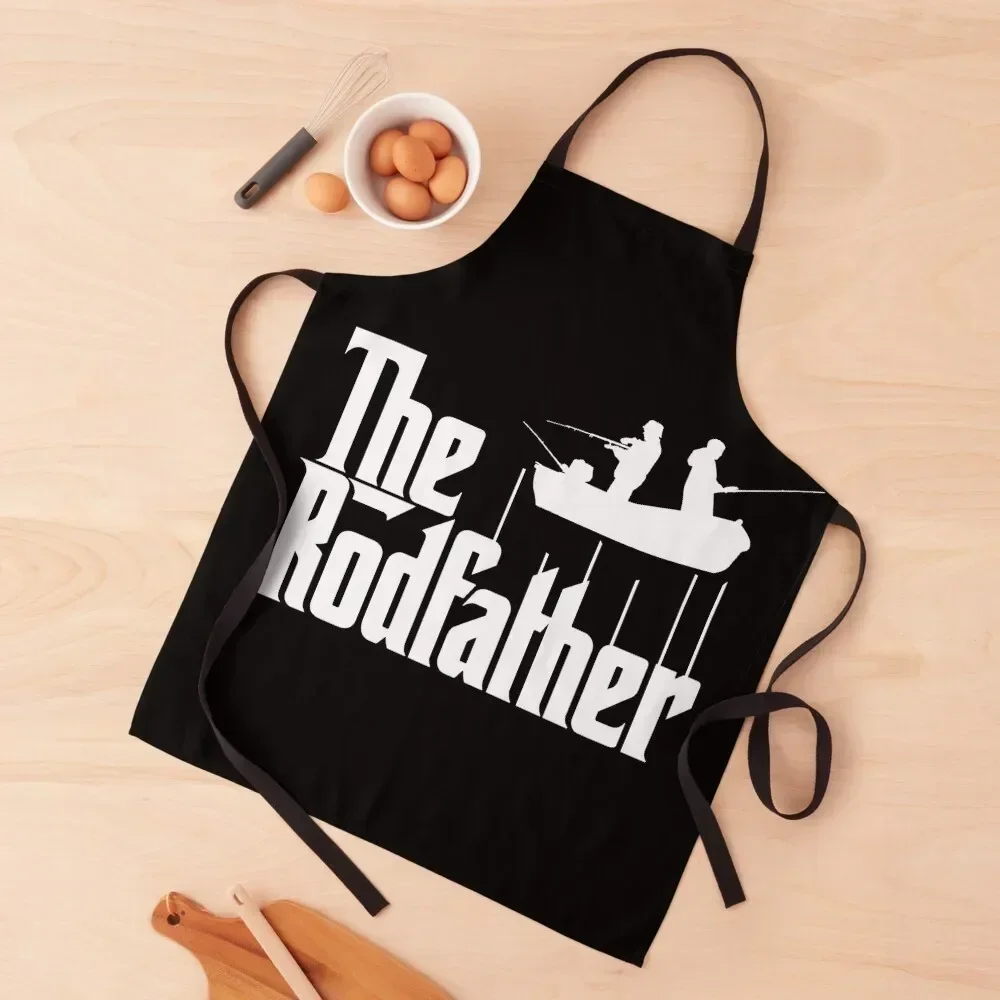 The Rodfather Funny Fishing Parody for Fisherman Apron women's kitchens Chef Uniform Woman Korean Kitchen New 2022 Year Apron