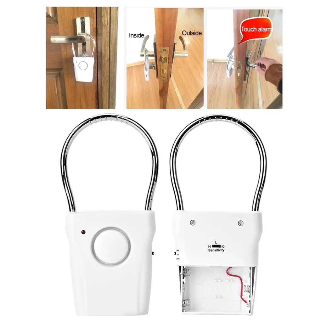 Touch Sensor Door Handle Alarm Professional Sensitive Wireless Battery-powered Doors Knob Alarms Entry Alert Device