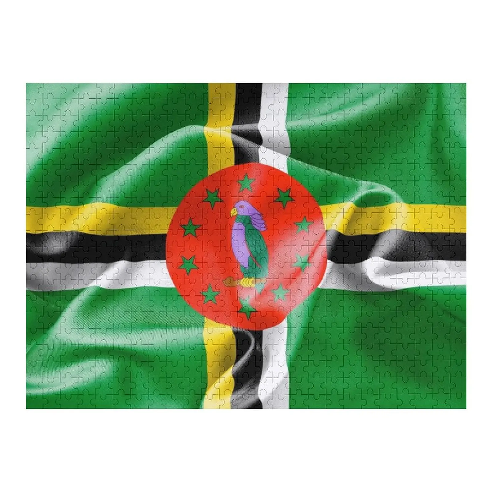 

Dominica Flag Jigsaw Puzzle Customized Picture Custom With Photo Custom Wooden Gift Puzzle