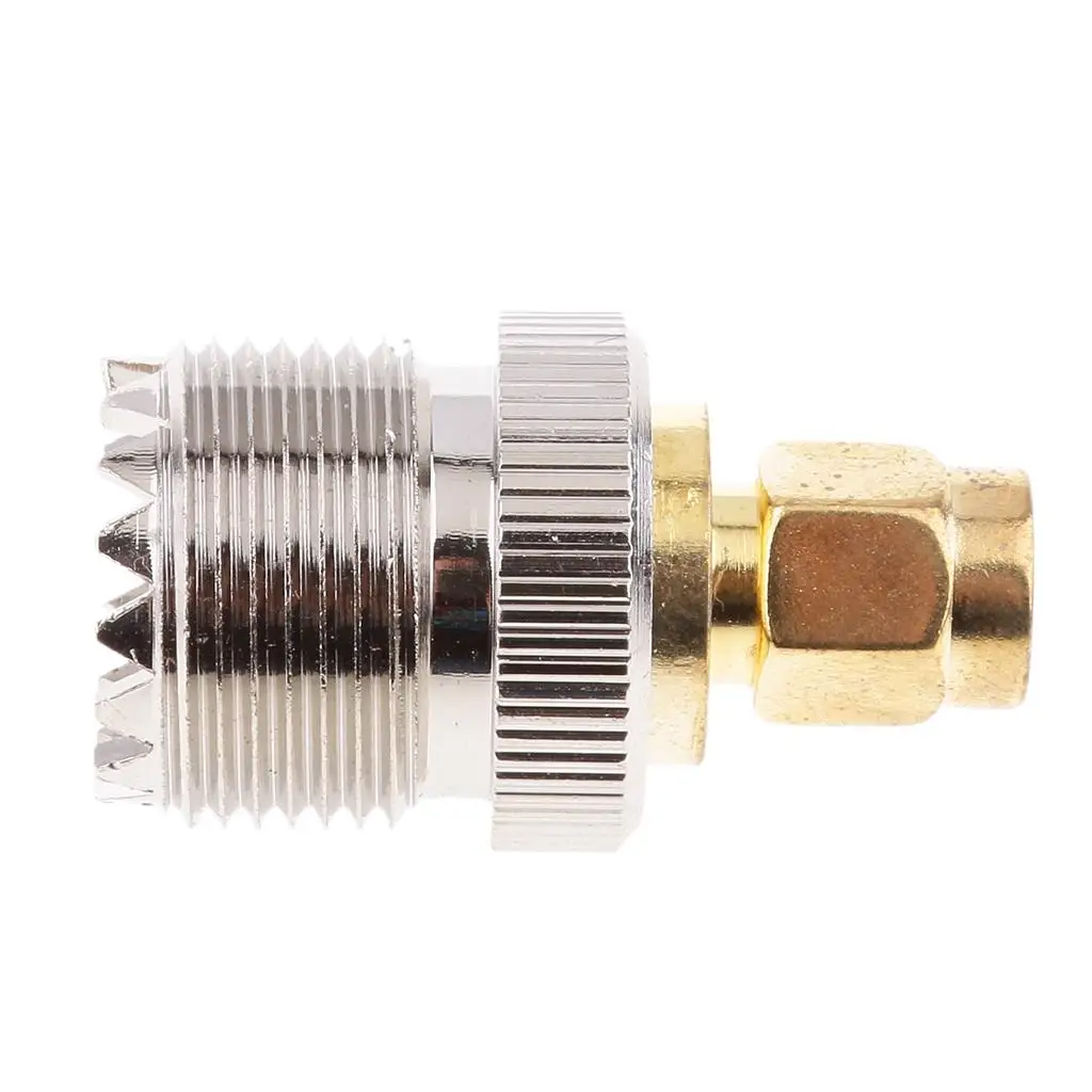 SMA Male to UHF SO239 Antenna Adapter Gold Plated RF Converter for Coaxial Communication